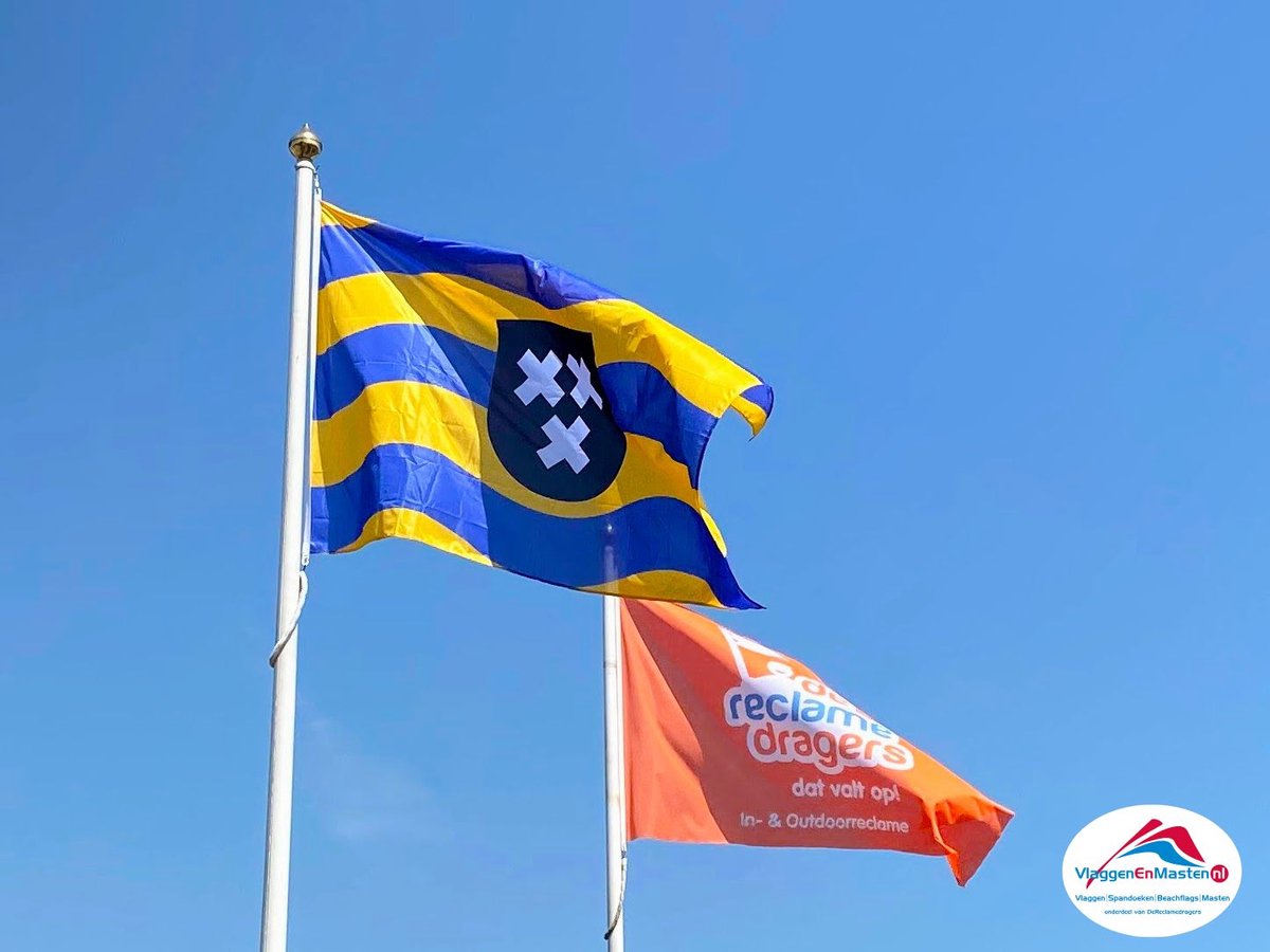 Drimmelen vlag | gemeente vlag gemeente Drimmelen geschikt voor vlaggenmast 6 meter | afm. 150x225 cm, polyester | VlaggenEnMasten.nl